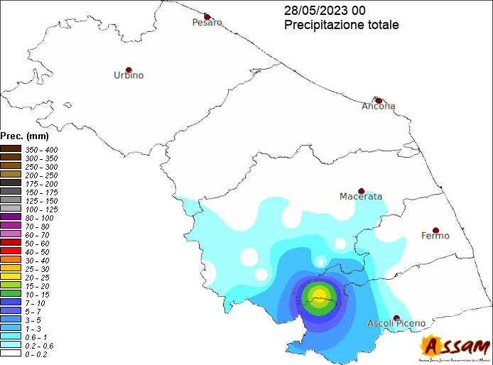Meteo Regione Marche ASSAM - Carte precipitazione giornaliera