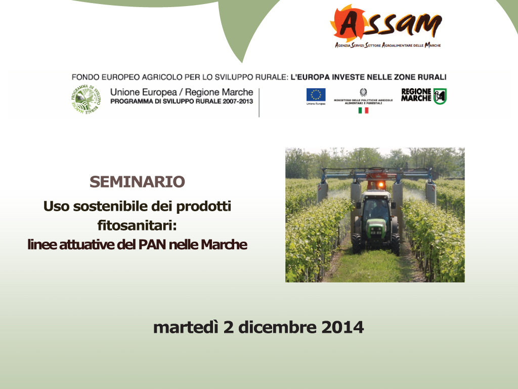 Meteo ASSAM Regione Marche - seminario 2014 PAN nelle Marche