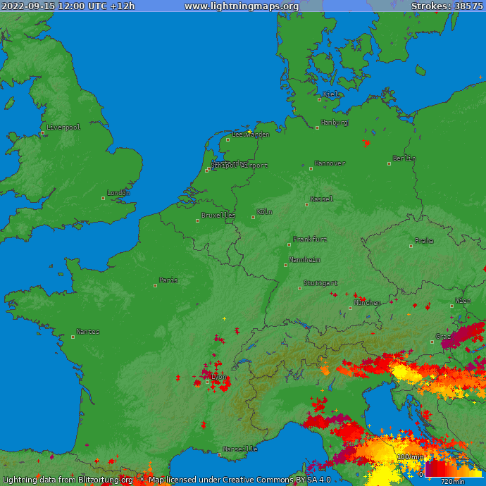 Meteo ASSAM Regione Marche - mappa fulmini LightningMaps