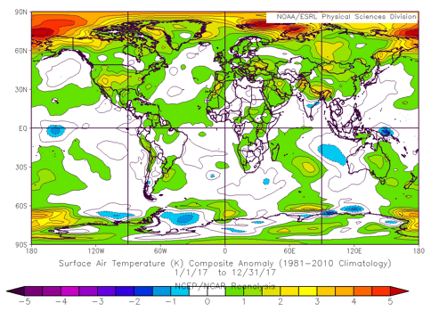 Meteo ASSAM Marche - anomalia temperatura media globale